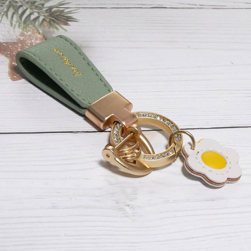 Wholesale of Short Style Diamond Inlaid Zinc Alloy Keychains